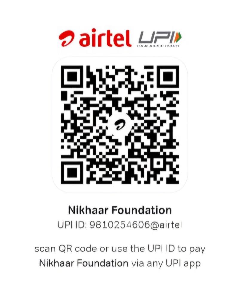 UPI QR code for Nikhaar Foundation